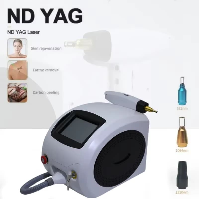 Export Model Nd-Yag Laser Freckle Removal / Picolar Birthmark Black Spot Removal Carbon Peeling Tattoo Removal Machine
