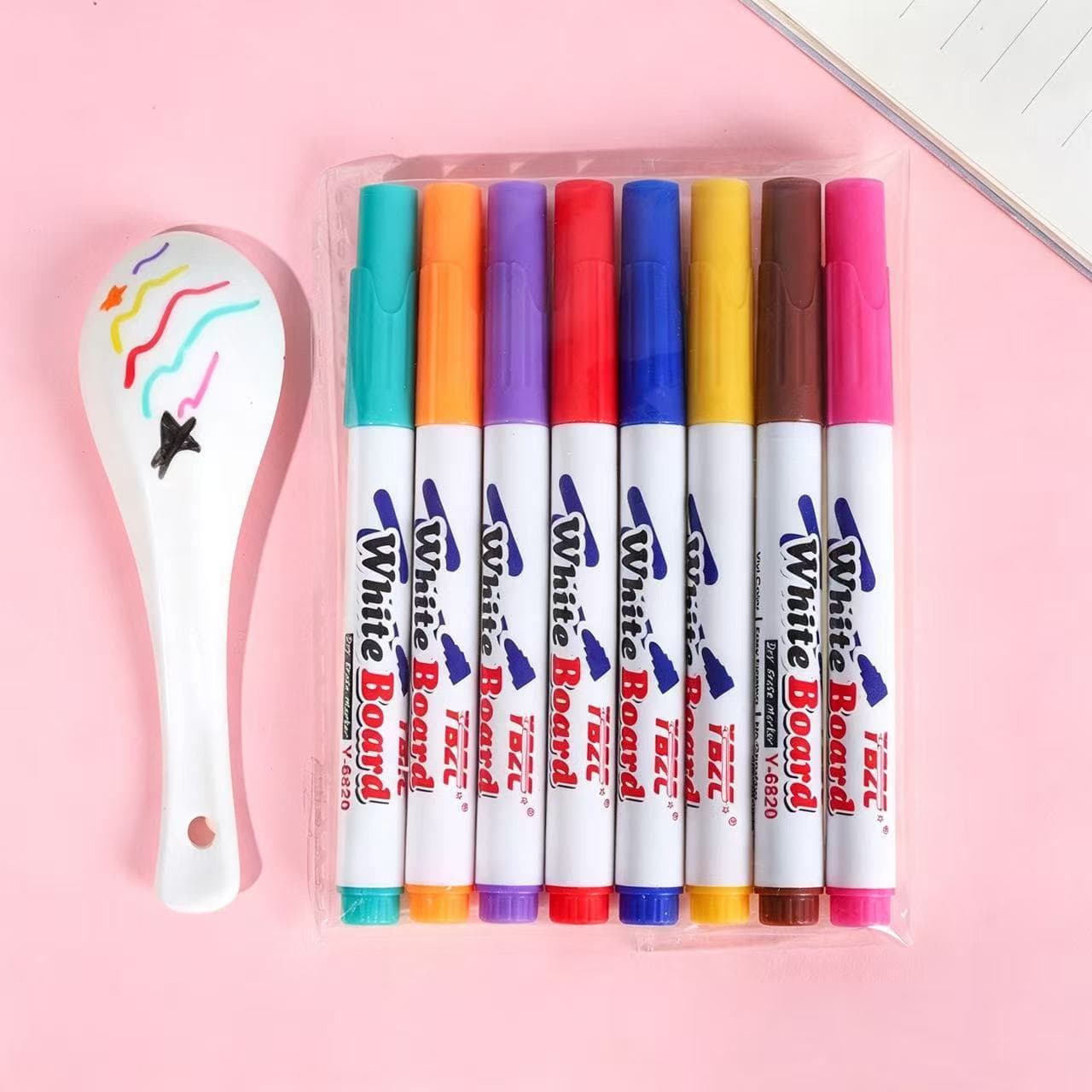 Kids DIY Color Floating Pen Markers Erasable Fluorescent Pens for Students Water Drawing Pens Whiteboard Water Drawing
