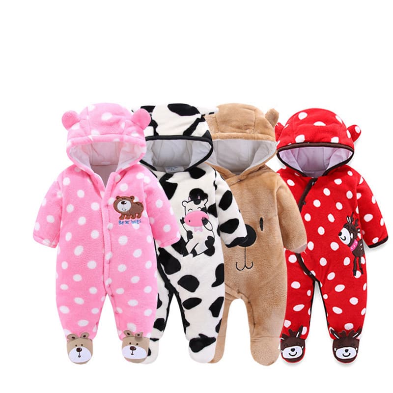 Baby Romper Autumn Winter Boys Girls Outdoor Wear Warm Bodysuit Infant Winter Cotton Clothes Newborn