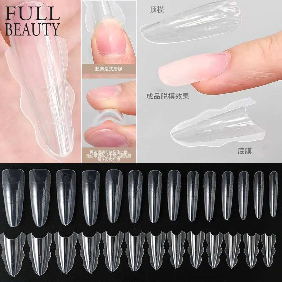 New manicure tool crystal extension manicure nail mold sandwich nail mold sandwich anti-spill glue paperless extension
