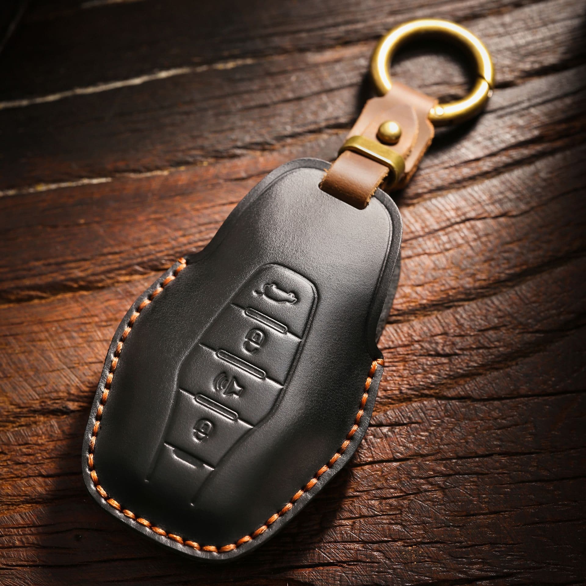 Retro key cover suitable for Jietu X90 X95 X70pro Jietu X70M handmade genuine leather key case buckle