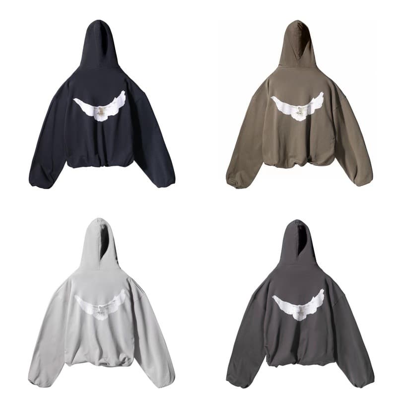 Kanye West Oversized American High Street Unisex Hoodie Couple Capsule Loose Fit Casual Wear from Mainland China