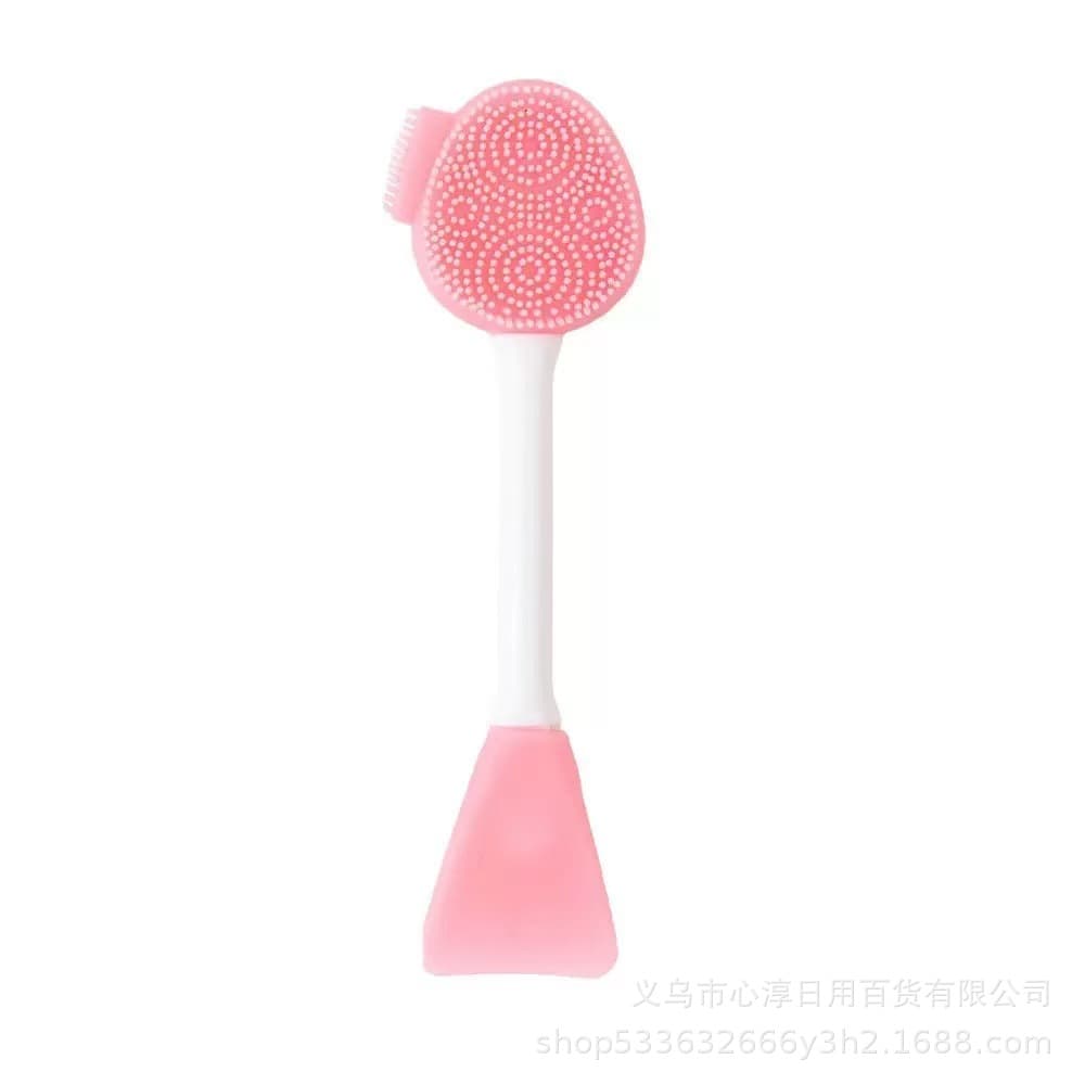 Beauty silicone brush, mask brush, makeup brush, soft bristle head brush, mud mask beauty tool, fan-shaped fruit acid brush
