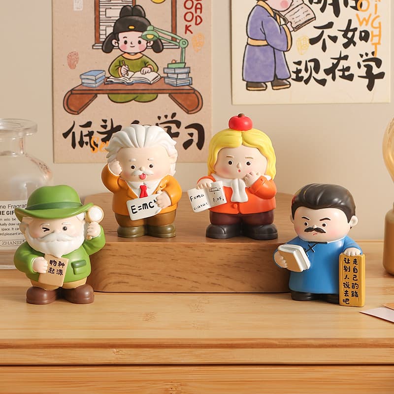 Must-Pass-Every-Exam Motivational Study Figurine Lu Xun Trendy Art Toy Desktop Decoration Back-to-School Gift