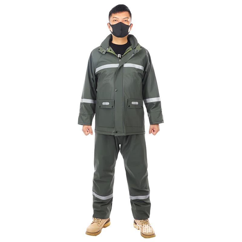 Raincoat and rain pants set for men, motorcycle and electric vehicle riding, custom-made full-body rainproof split thickened