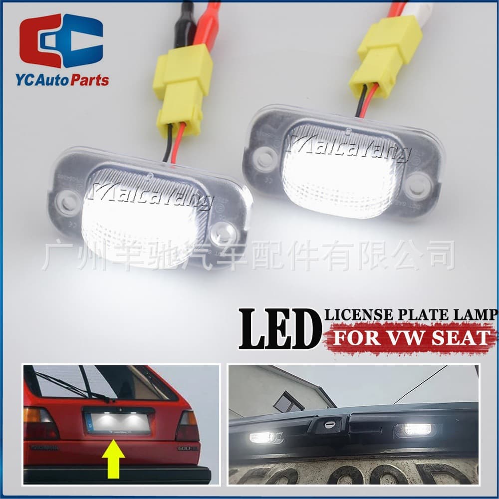 LED License Plate Light for Volkswagen Golf II MK2 1983-1992