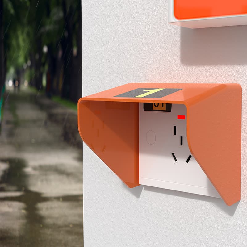 Type 86 outdoor charging pile socket waterproof box, beveled curved waterproof and rainproof cover, electric vehicle charging splash-proof box