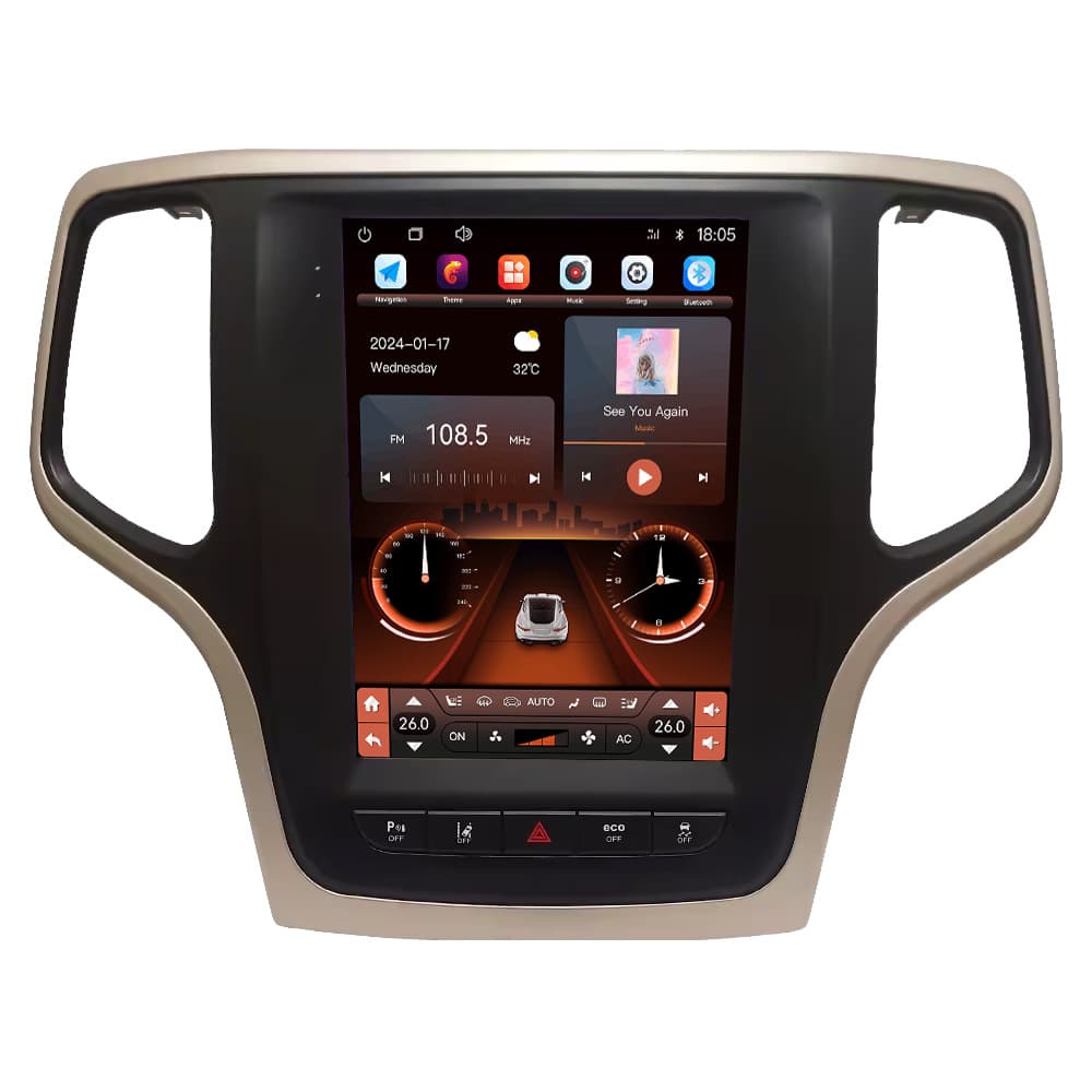 Vertical Screen 2014-2019 Jeep Grand Cherokee Car Smart Navigation 10.4-inch Android Navigation All-in-One