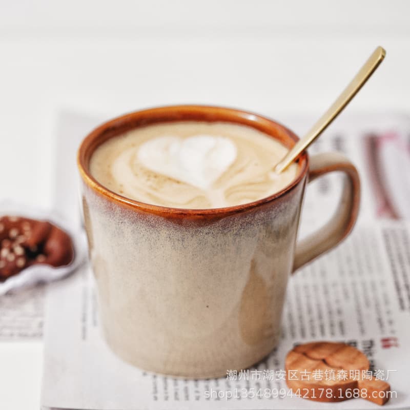 Japanese kiln personalized coffee cup home ceramic water cup restaurant creative breakfast cup milk cup office tea cup