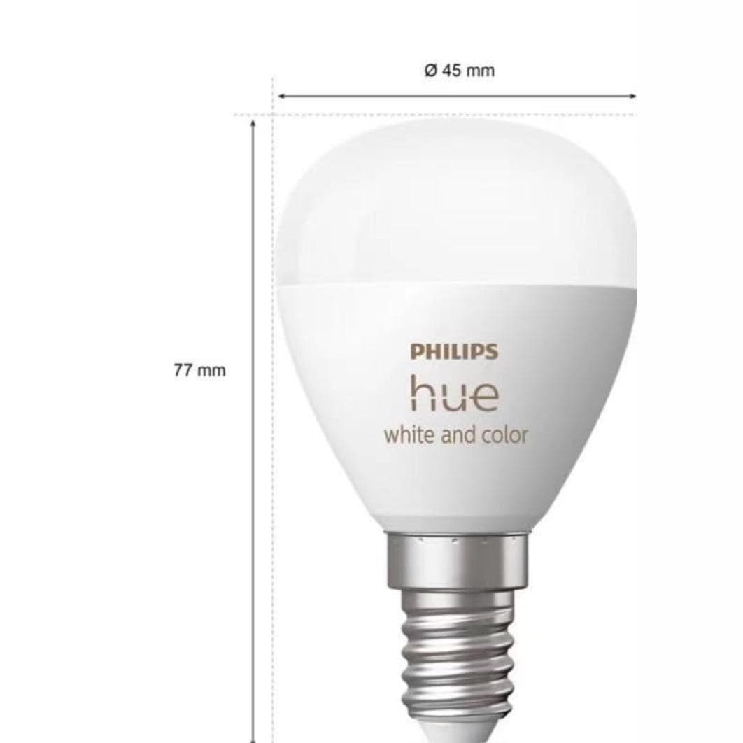 Philips Hue E14 Color Bulb, Elliptical Shape
