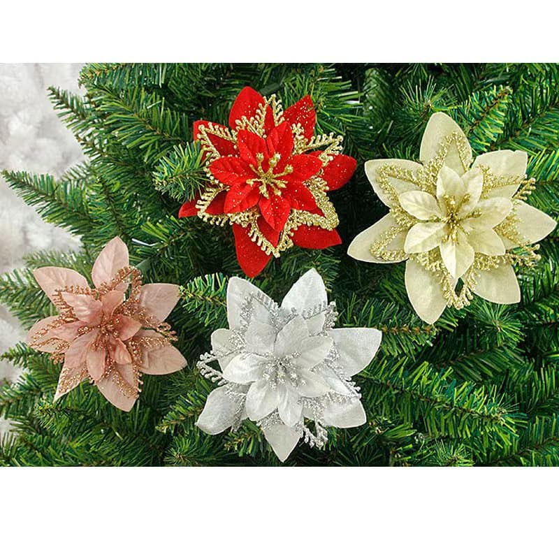 New Triple Layered Hexagonal Christmas Flower Crown Accessories Artificial Flowers Christmas Decorations Office Culture
