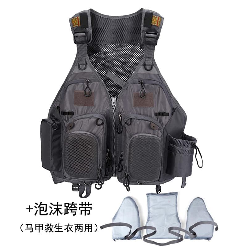 Fishing life jacket portable detachable lure multifunctional vest hiking sports tactical chest bag men's vest backpack