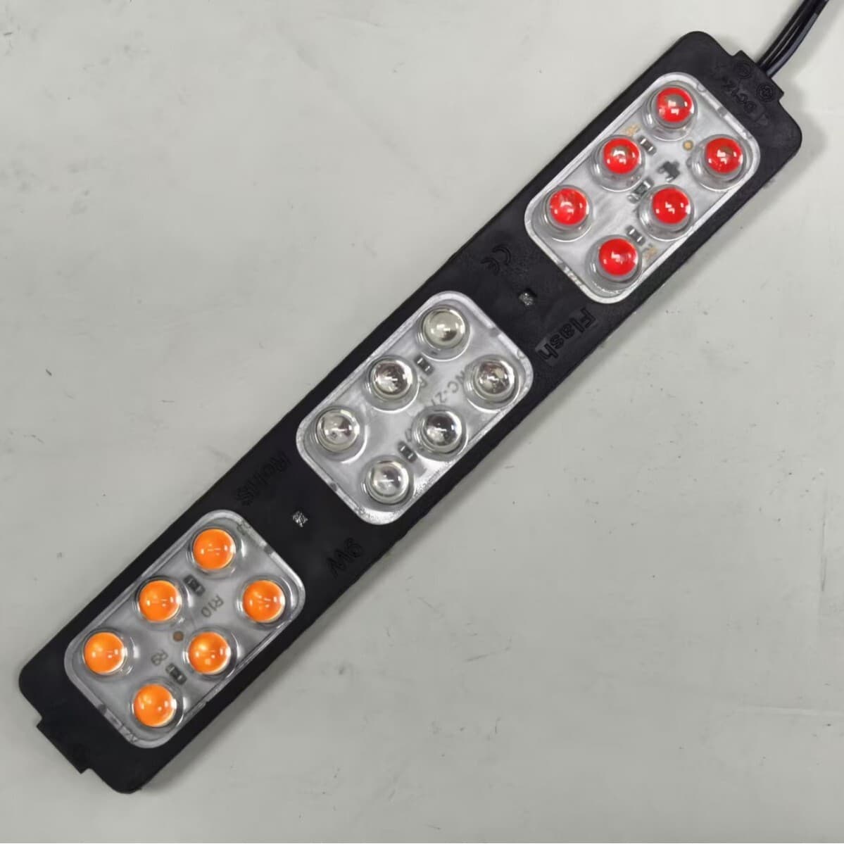 DC12V/LED Injection Mold Module 18 Lights/LED Beads Red Blue Yellow Strobe LED Module Factory Direct