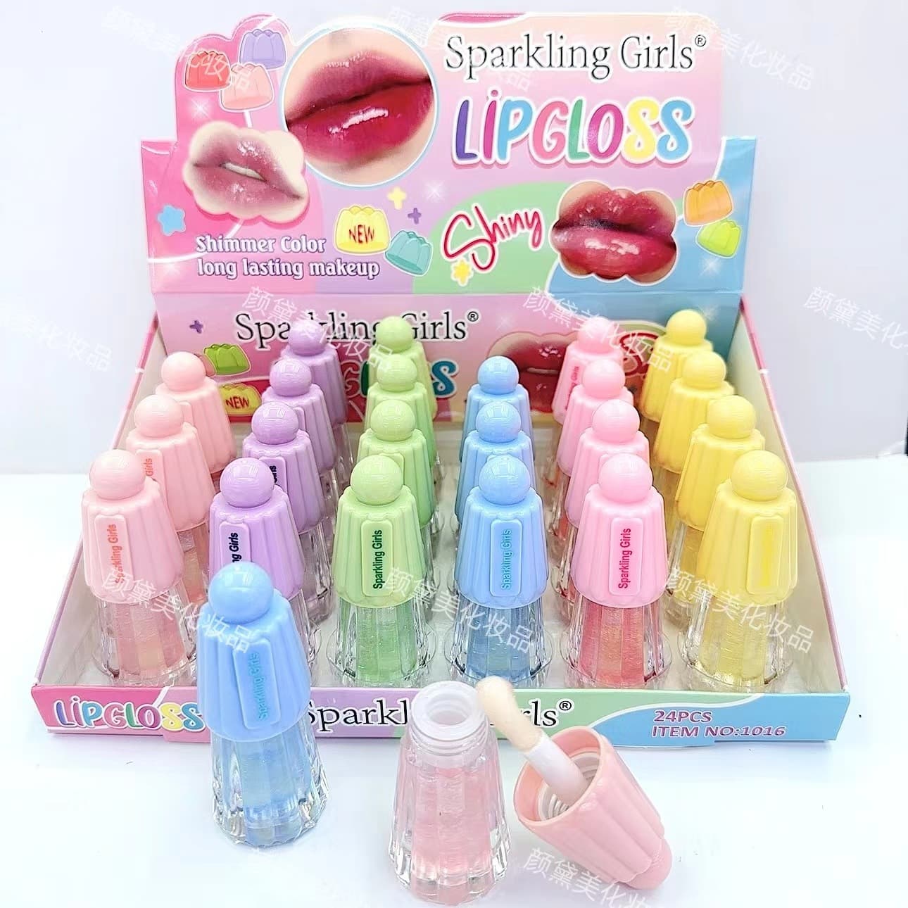 Cross-border new product Sparkling Girls moisturizing glass lip lasting chameleon lip glaze makeup wholesale