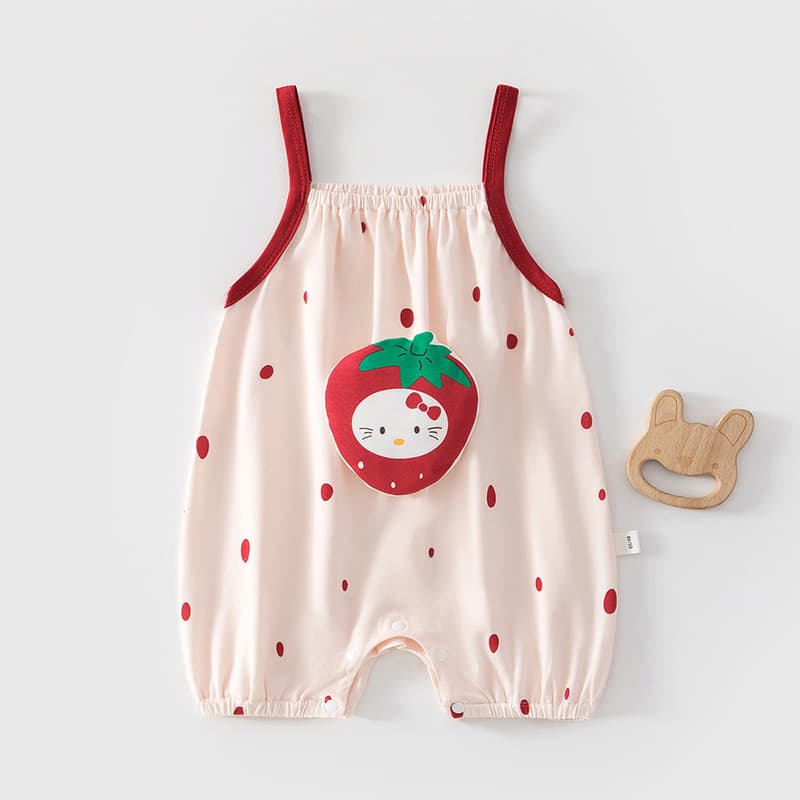 Baby summer sling jumpsuit, baby thin clothes, newborn baby clothes, men's and women's baby vests, going out clothes