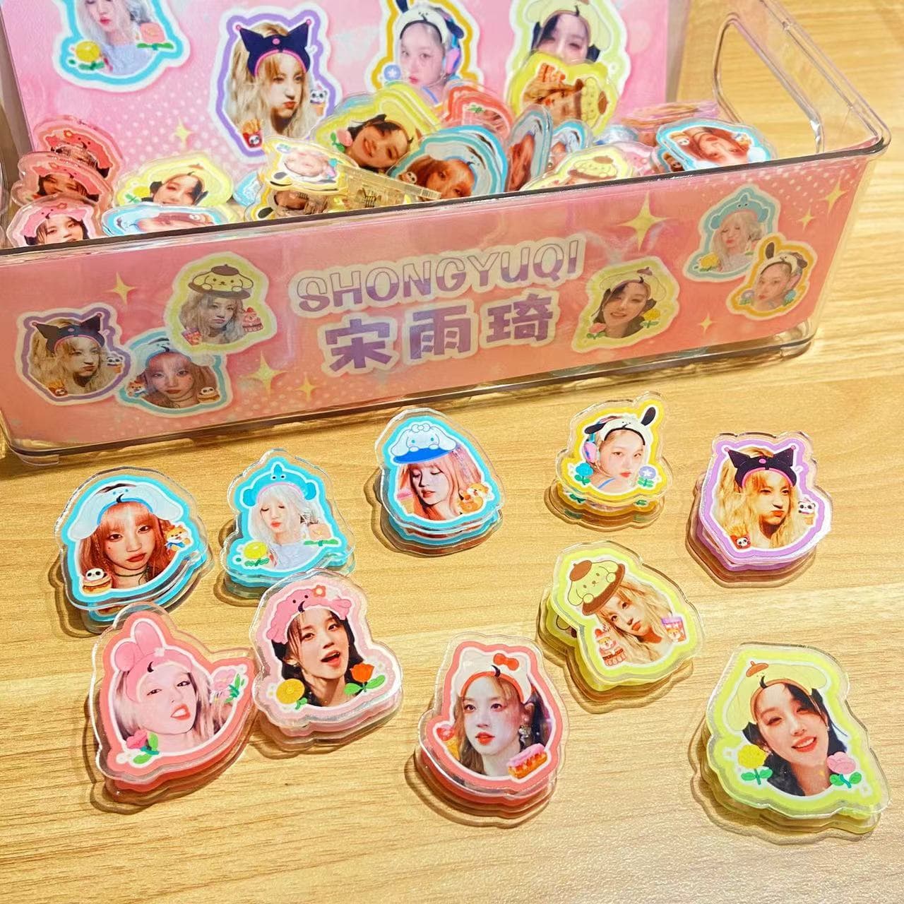 Star-themed acrylic butt-shaped clips (small) (50/box) creative high-appeal bullet journal file holders
