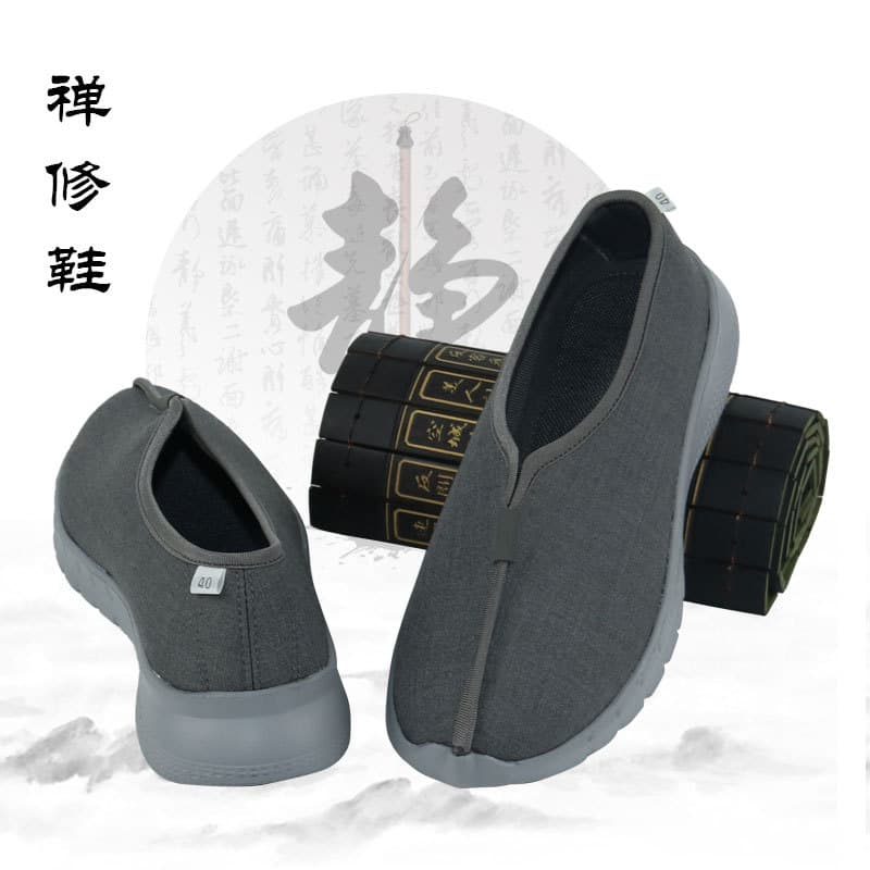 Zen meditation shoes, monk shoes, monks, masters and nuns' new breathable soft-soled retro monk shoes, monk shoes