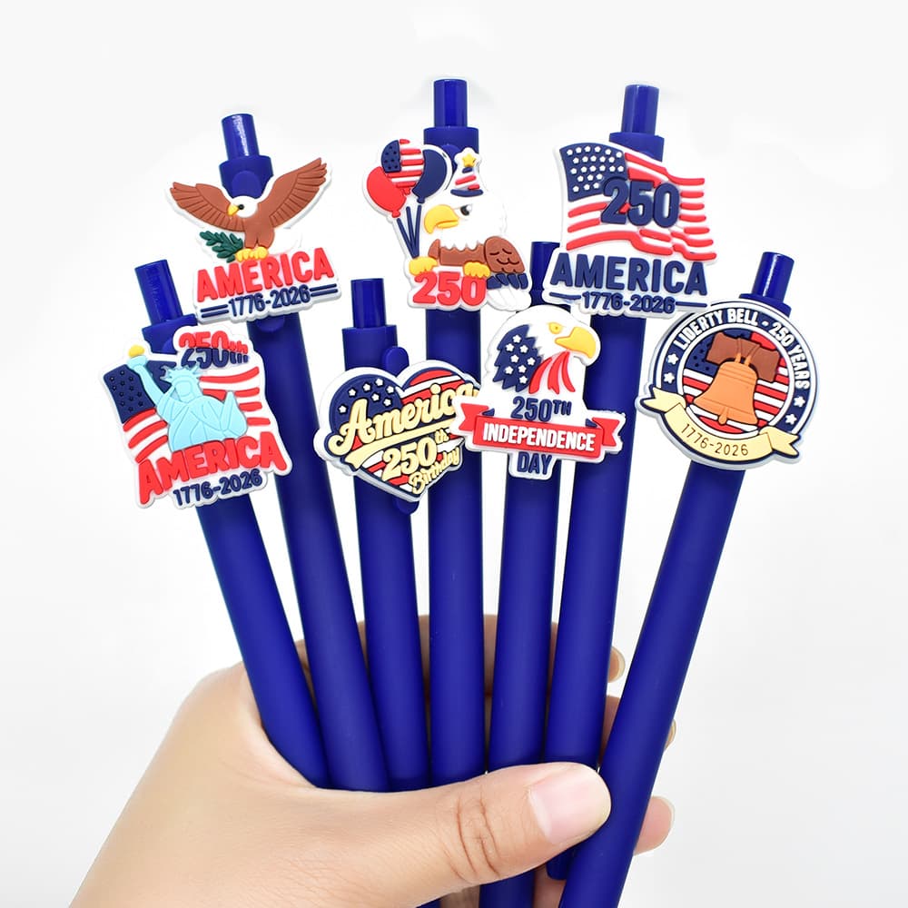 New American Independence Day 250th Anniversary Themed Ballpoint Pen Solid Color Press Gel Pen Holiday Commemorative Gift