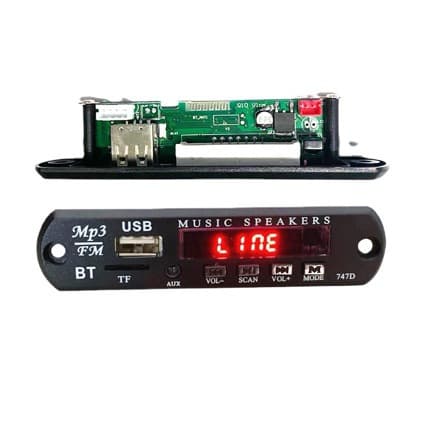 Factory Direct Bluetooth MP3 Decoder Board Speaker Accessories Audio Panel with Remote Control Color Screen 12V