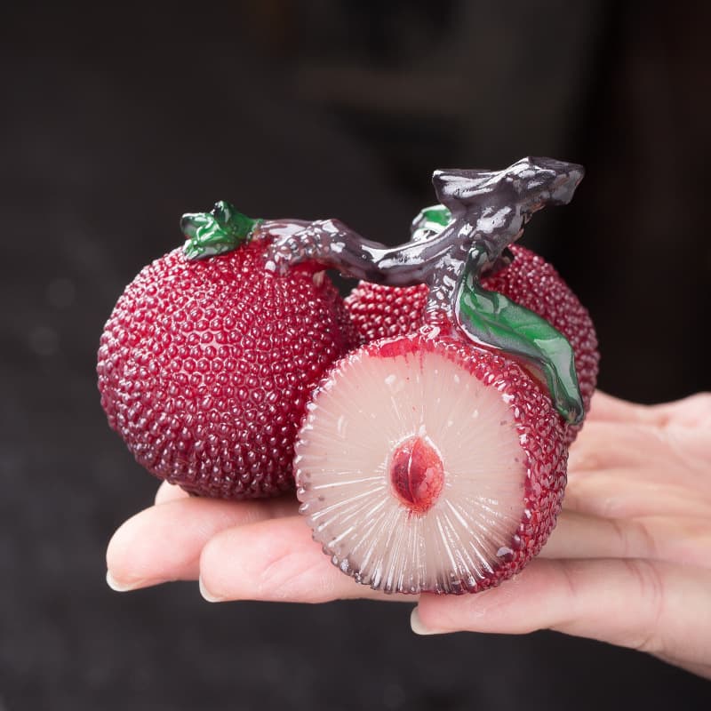 Color-changing Lychee Tea Pet Ornament, Premium Cultivable Creative Tea Set Accessory, Mini Ornament Factory Direct Supply