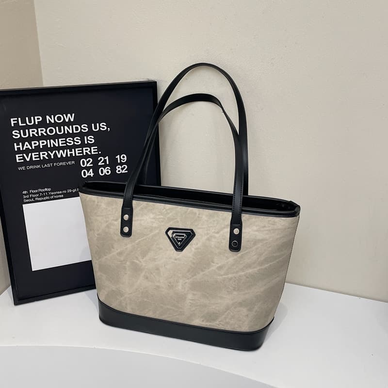 Cross-Border Large-Capacity Women's Bag 2025 Spring Summer New Fashion Color Shoulder Bag Commuter Shopping Tote Bag
