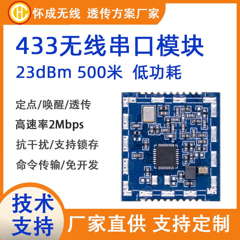 433 Wireless Serial Transceiver Module Small Size Transparent Communication Low Power RF Data Transparent Transmission 500m