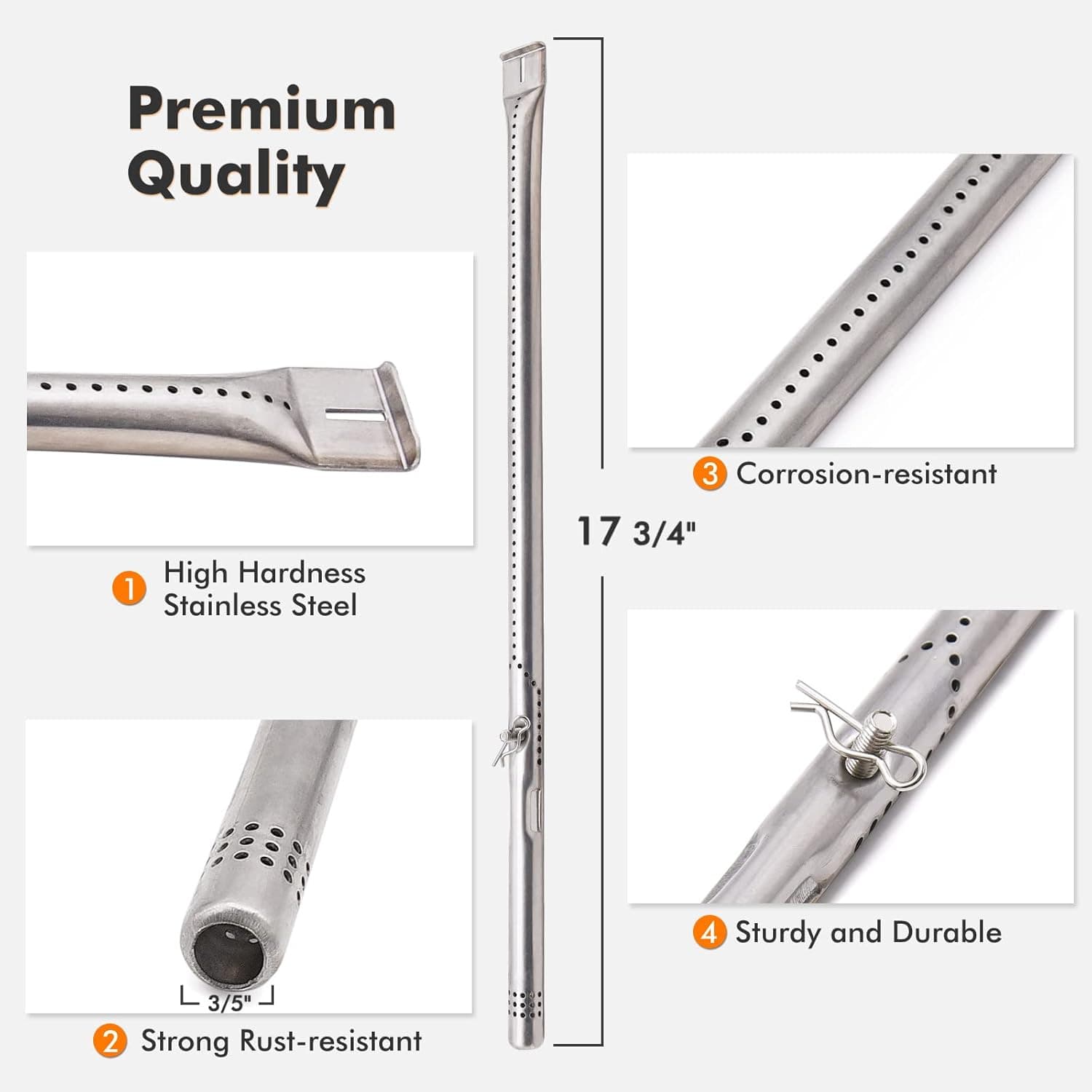 Amazon Best Seller 10081 Stainless Steel Burner, Grill Replacement Parts