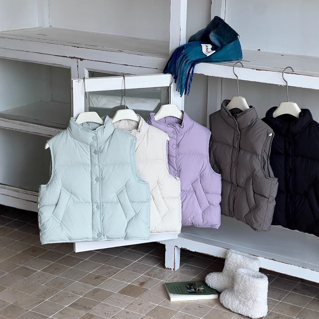 [New National Standard] Traceable 90% white duck down Aimobeibei children's 2025 winter warm waterproof down vest trendy