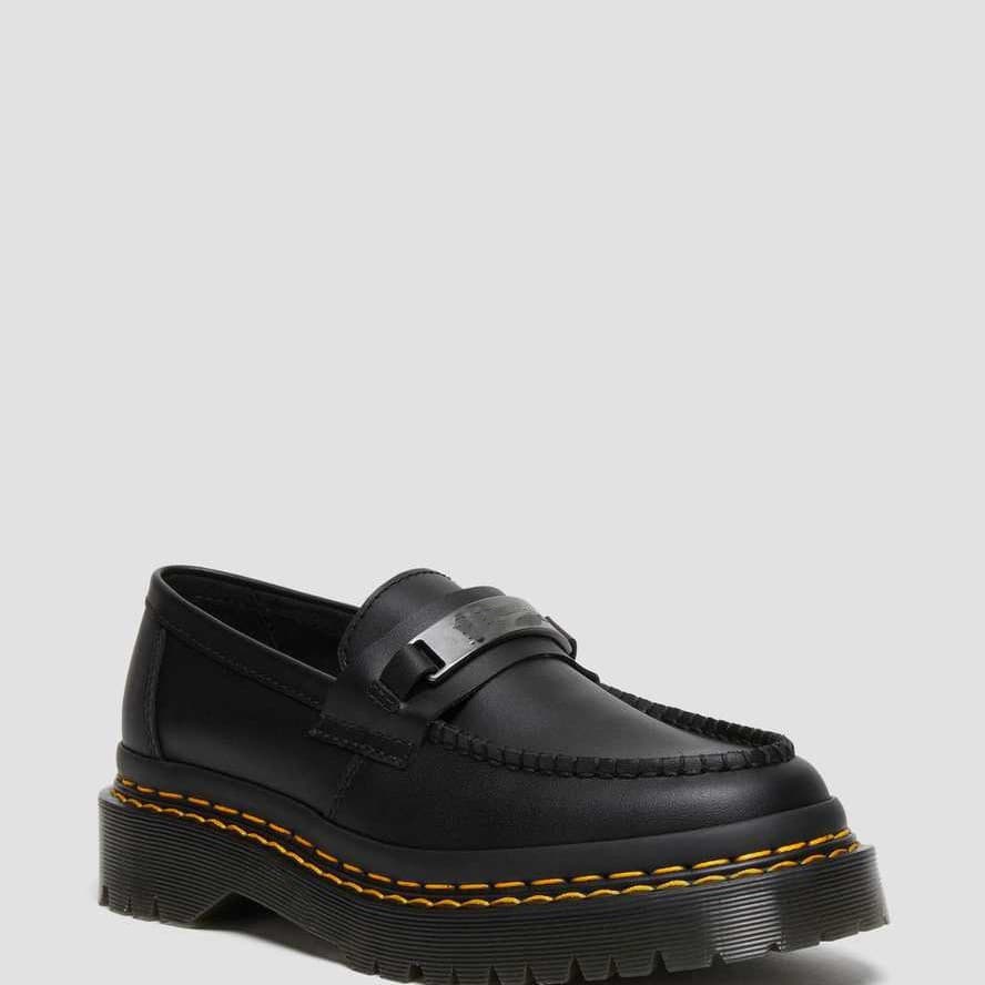 Cross-border Large Size Martin PENTON BEX Branded Loafers Men's Branded Iron Mouth Double Line Leather Shoes Single Shoes Couple Shoes