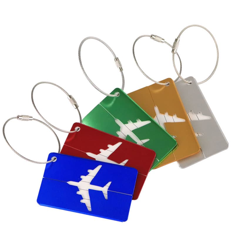 Cross-border Metal Luggage Tag, Boarding Pass Airplane Shape, Business Gift, Checked Baggage Tag Metal Box Dog Tag