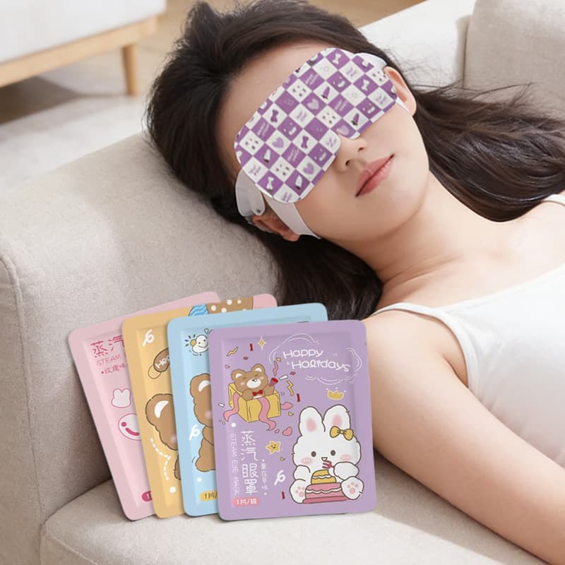 Self-Heating Warm Compress Eye Mask Disposable Steam Eye Mask Light-Blocking Sleep Steam Eye Patch Sleeping Mask