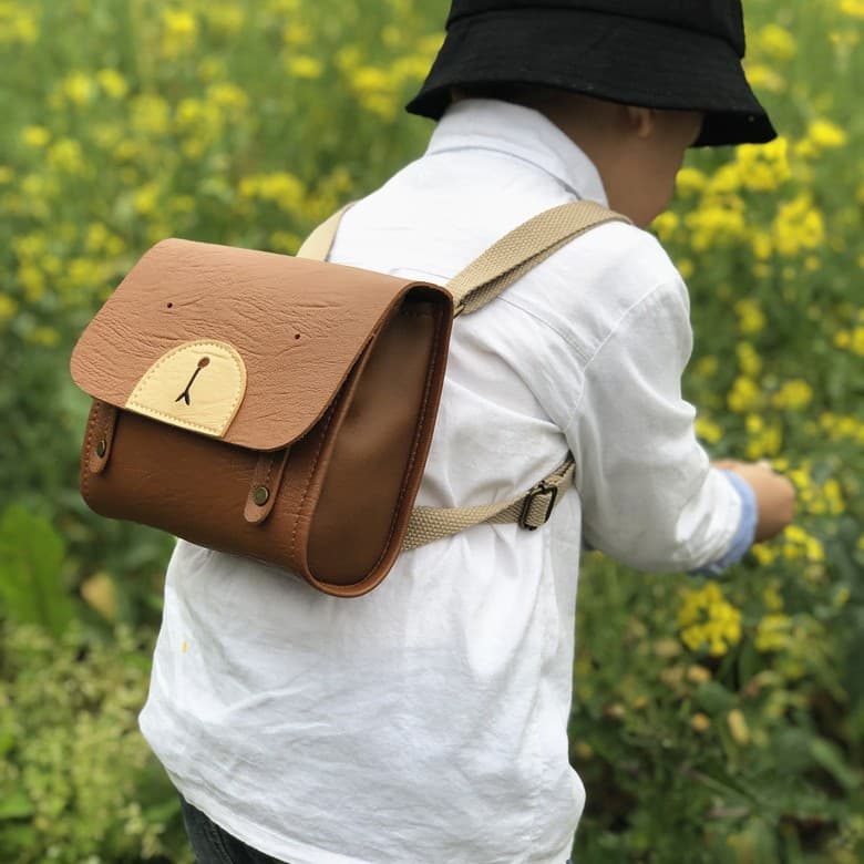 Baby kindergarten backpack, children's small backpack, cute cartoon bag for boys and girls, adorable bear parent-child backpack