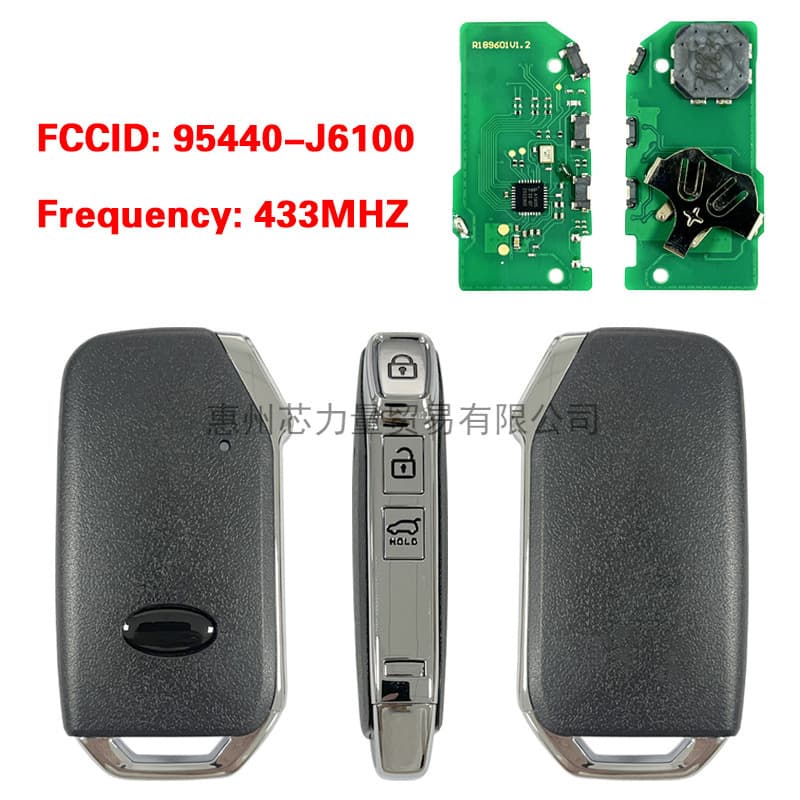 Compatible with 2019-2020 Kia K900 3-Button Smart Key 47 Chip 433MHz FCC 95440-J6100