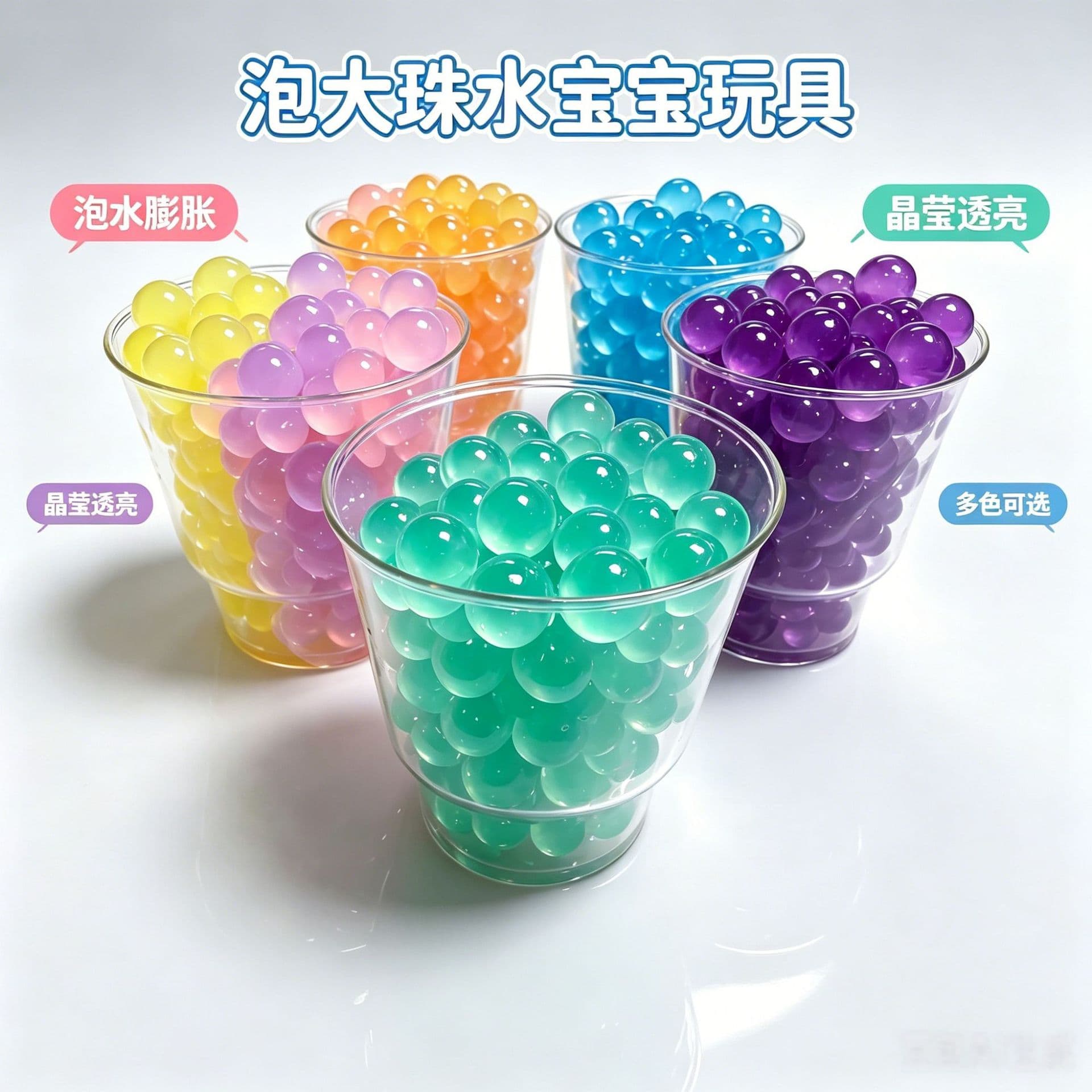 New absorbent beads macaron color Spongebob bubble big beads soak in water and grow bigger toy crystal mud water baby