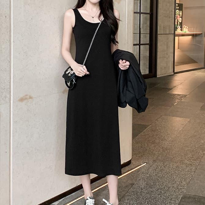 Clever Dressing Niche Street-Style Women's Fashion Chic Casual Slimming Underdress Vest Dress Inner Strap Dress