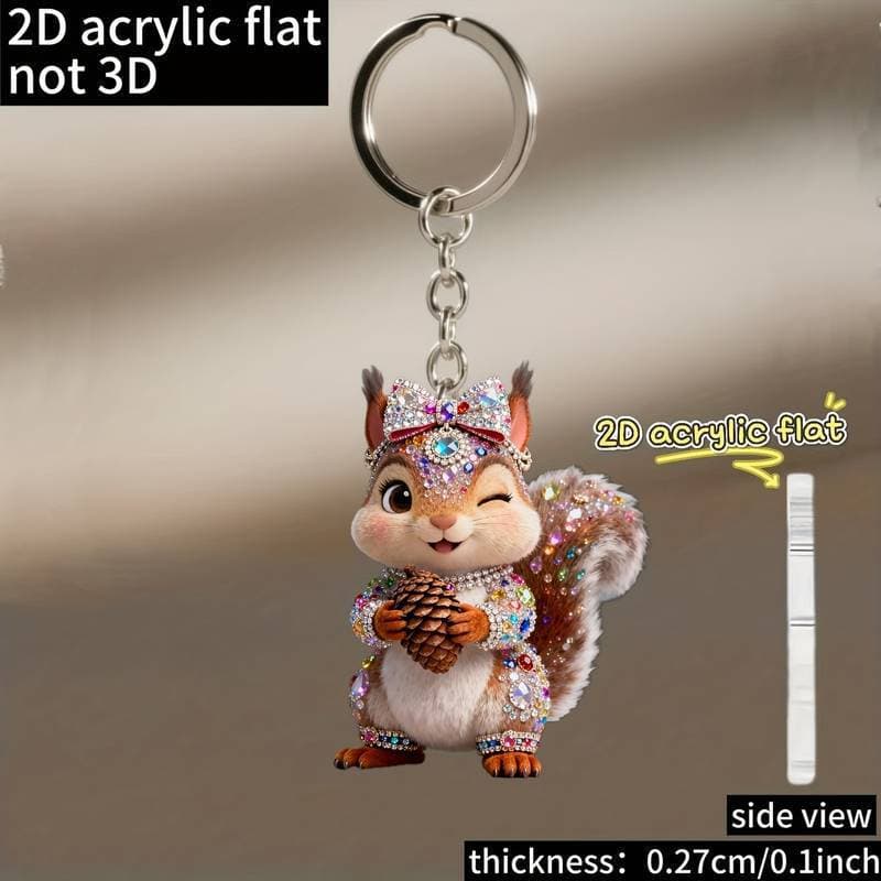 Overseas Hot-Selling Joker Acrylic Keychain Flat Keychain Car Bag Key Holder Decoration