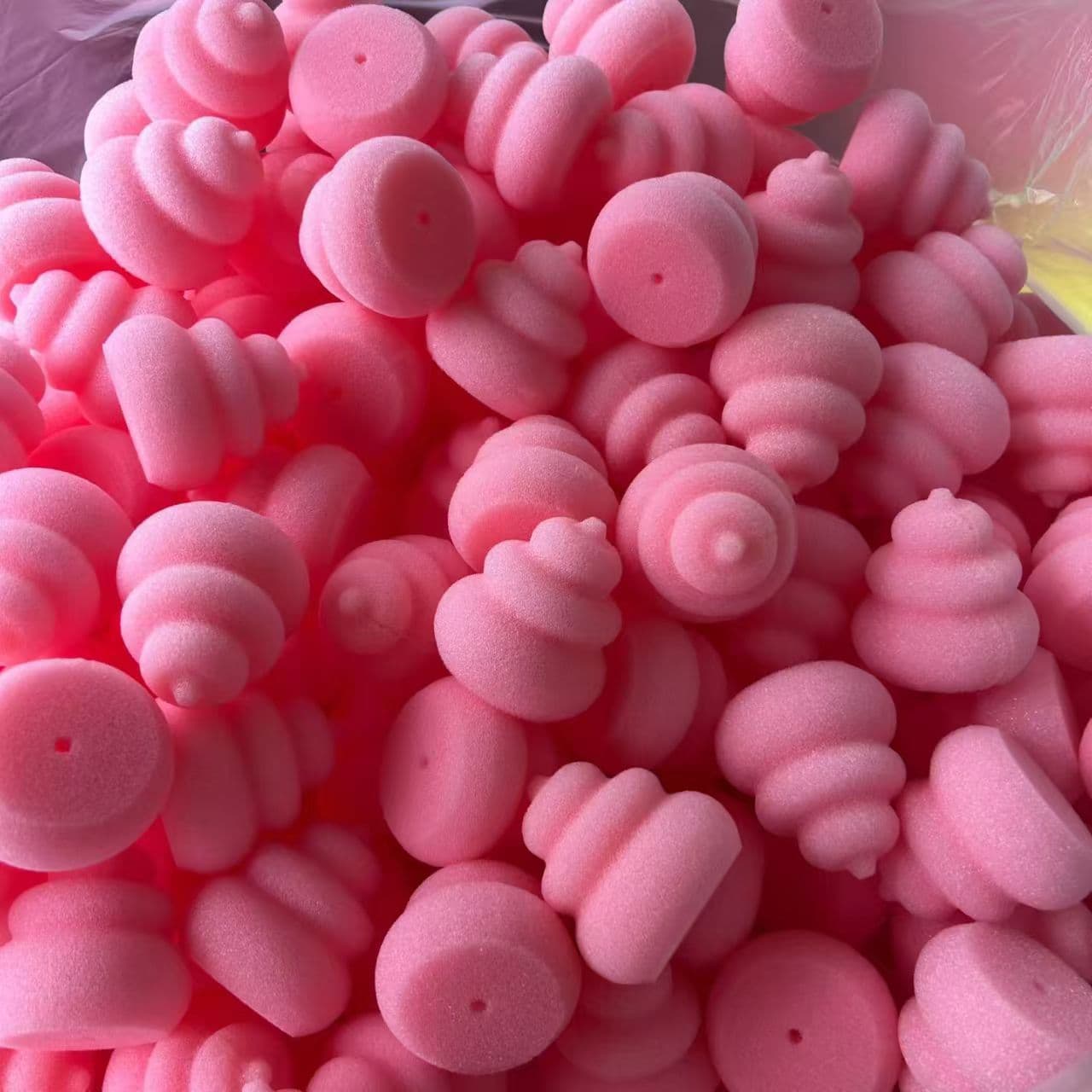 Ice Cream Pattern Sponge Pink High Density Adhesive Velvet Holiday Decoration/Handmade Material Embossed Spot Wholesale