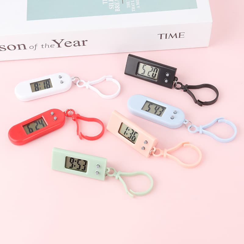 Electronic clock for work, study, exams, student backpack, keychain, pocket watch, stopwatch, mini silent electronic watch