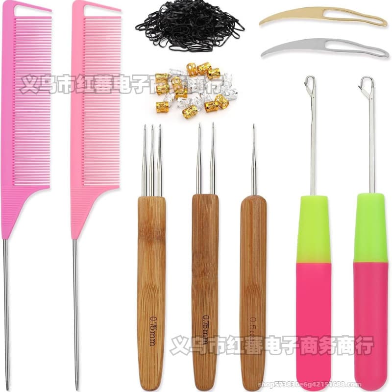 219pcs new hot style diy hairdressing tools steel needle highlight tail comb hair pin hair remover hair accessories set box