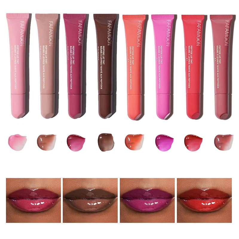 Water-Glossy Pouty Lips Mirror Lip Glaze Lip Plumping Oil Moisturizing Glass Lip Oil Cross-Border Mobile Phone Case Lip Glaze Cross-Border Fafamo