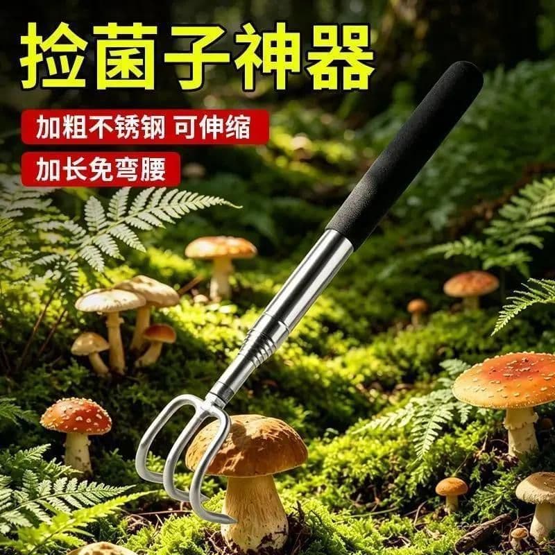 The new mulch hook is a retractable and detachable mushroom picking artifact, a special rake for picking mushrooms and catching the sea.