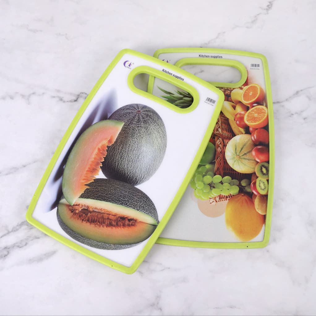 Multifunctional Household PP Plastic Cutting Board, Mini Small Size, Double-Sided Usable Pattern Cutting Board for Vegetables and Fruits