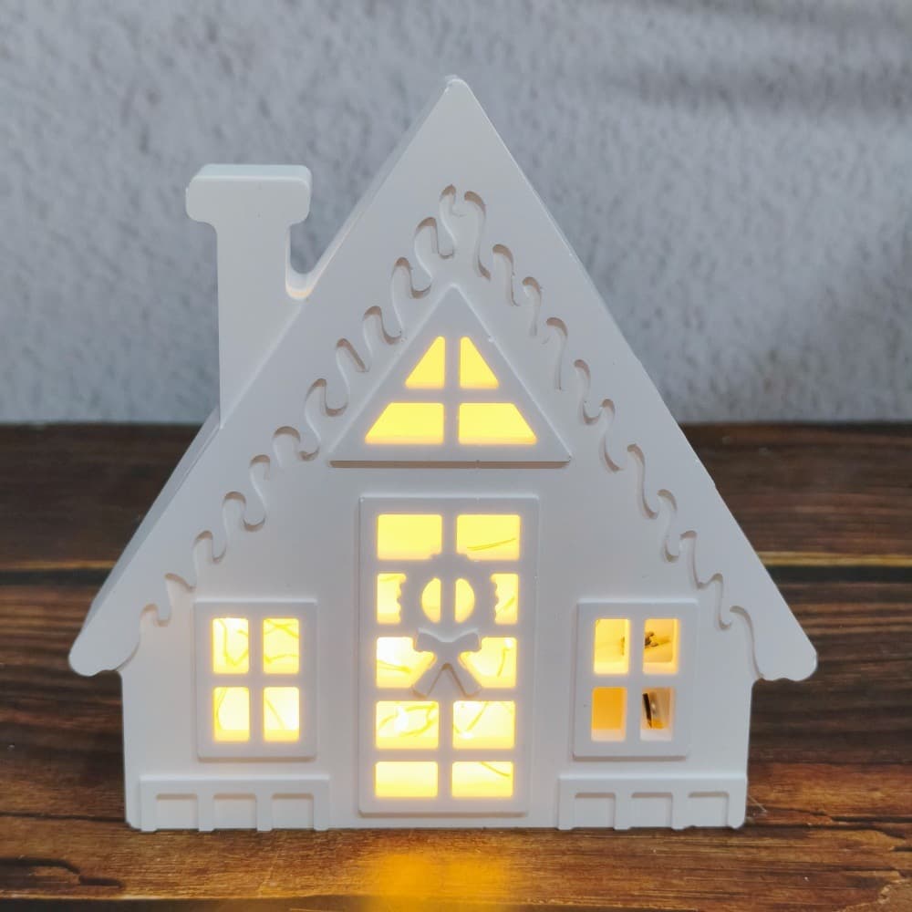S2313+S2314 Christmas Chimney Cake Snow House Projection Decoration Cement Gypsum Mold DIY Silicone Mold