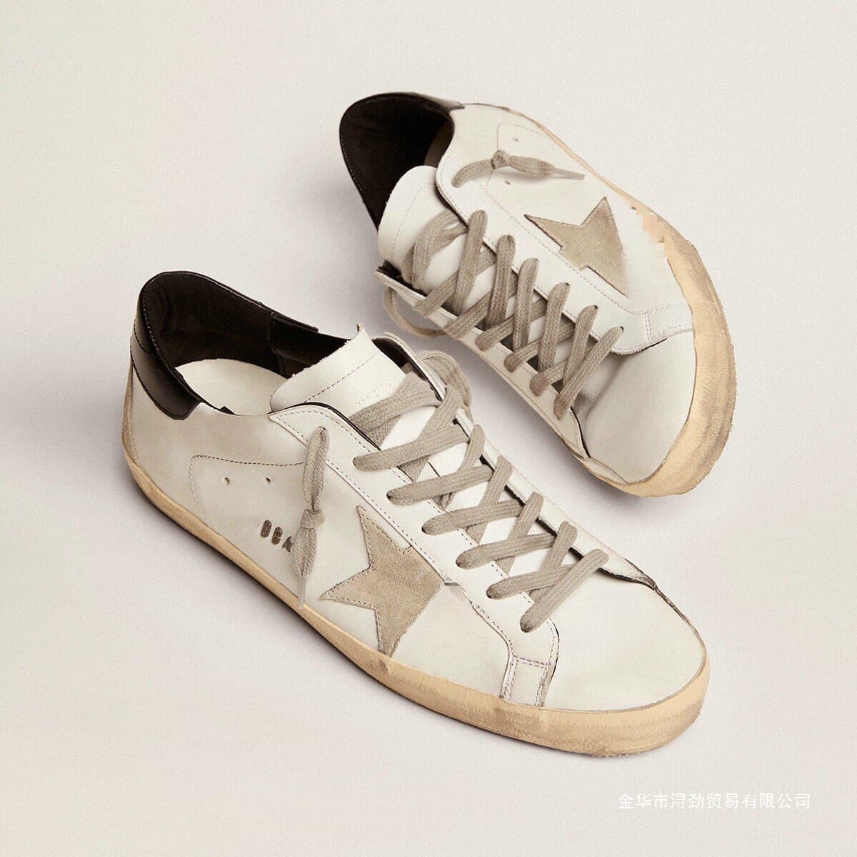 Korean GG Distressed Star Dirty Shoes Women's 2022 Classic Versatile Men's Platform Sneakers Dirty Cowhide White Shoes