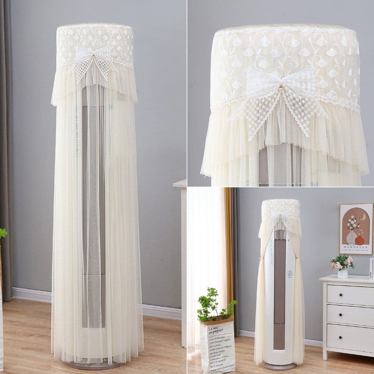 Air Conditioner Cover Cabinet Machine Round Cylindrical Gree Living Room Haier Cabinet Vertical Air Conditioner Dust Cover Cross-Border One Piece