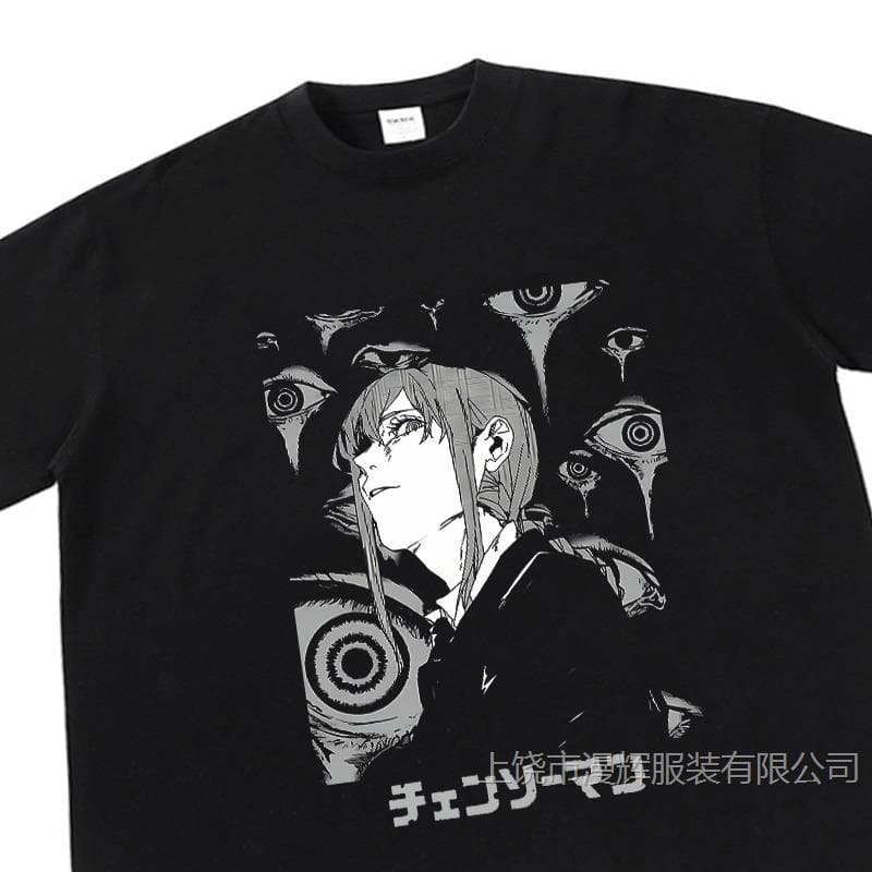 Loose Short Sleeve T-Shirt Makima Maito Print Original Design by Seven Street Lane Workshop Unisex Casual Cartoon Anime Wear