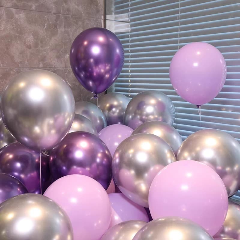 Macaron Purple Balloon Children's Day Opening Event Decoration Birthday Party First Year Scene Layout Thickened Balloon