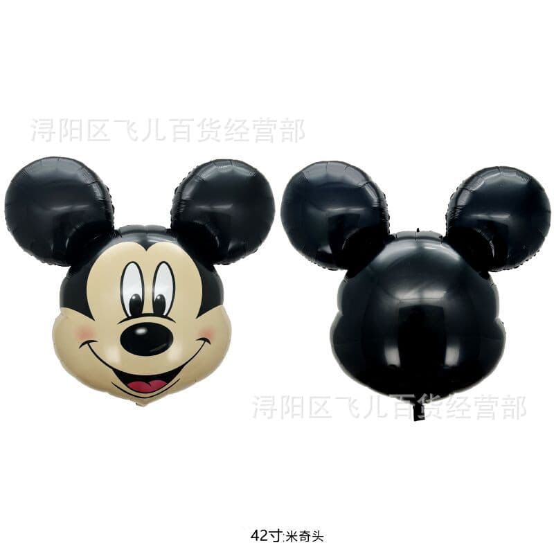 New Cartoon Large 42-Inch Minnie Mickey Foil Balloon Birthday Party Decoration Mickey Mouse Aluminum Foil Balloon