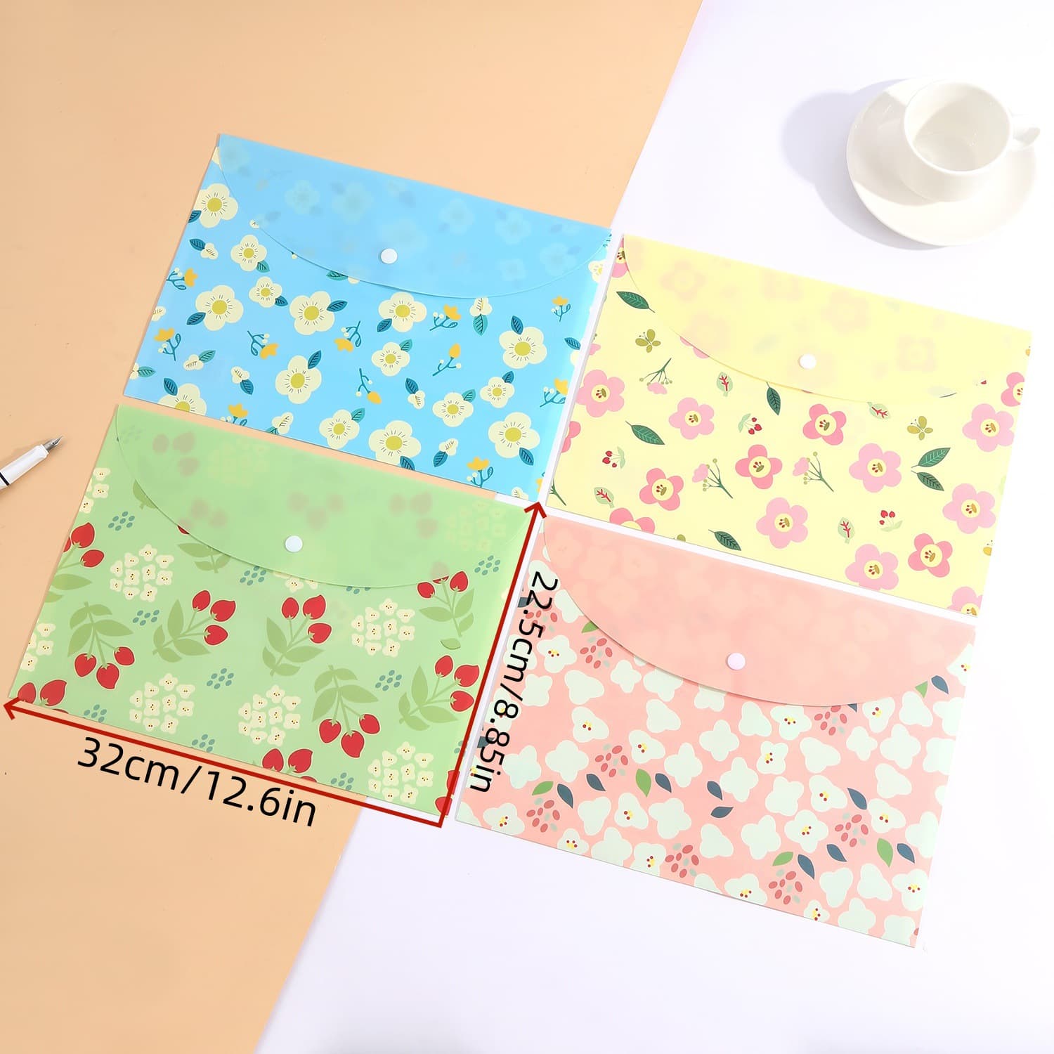 A4 Cartoon Capybara Printed Folder Information Bag for Students