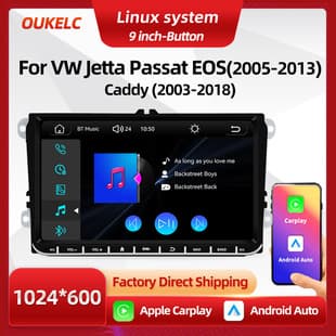 9-inch Car Navigation Video Playback System with Button Control for Volkswagen Jetta Passat Golf